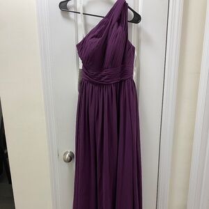 Azazie one shoulder floor length dress